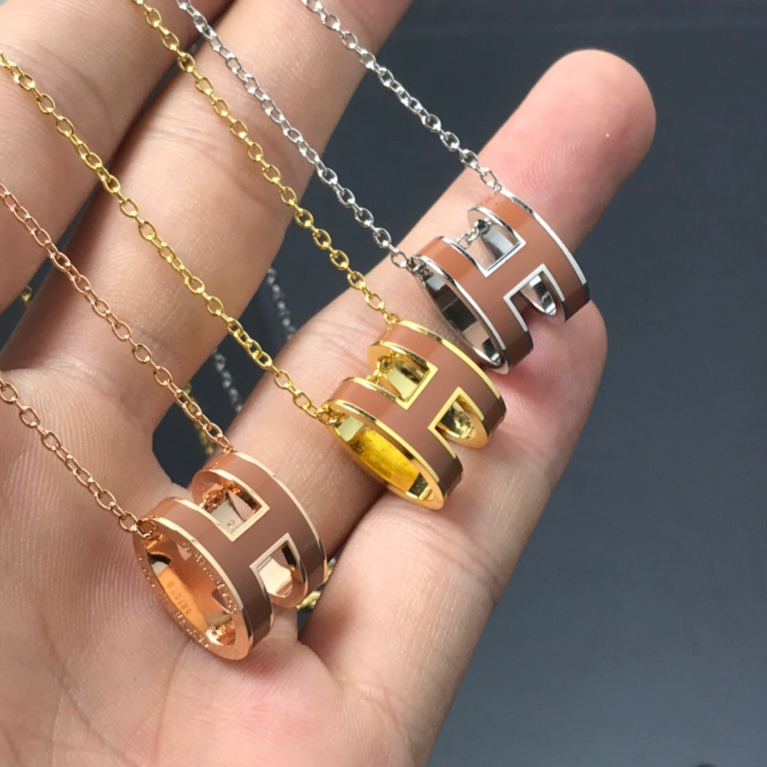 ¡®Moco¡¯H NECKLACE BROWN