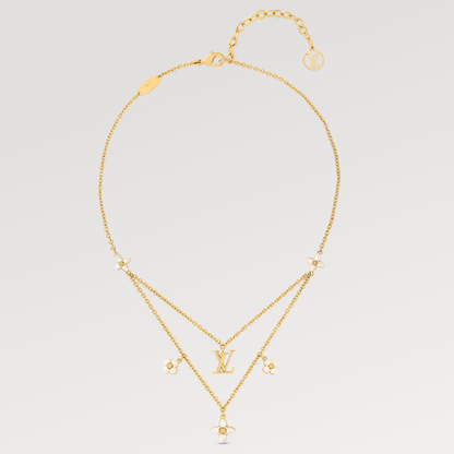 ¡®Moco¡¯FLOWERGRAM GOLD MOP DOUBLE ROW NECKLACE