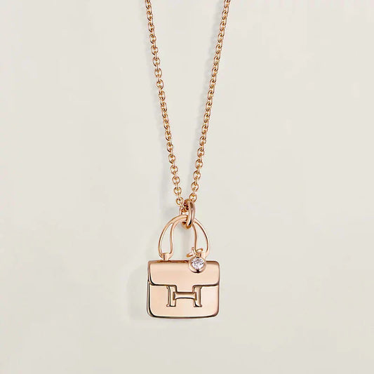 ¡®Moco¡¯AMULETTE PEDANT ROSE GOLD NECKLACE