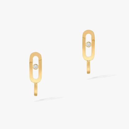 [moco jewelrys ]CREOLES MOVE UNO MINI 1 DIAMOND EARRINGS