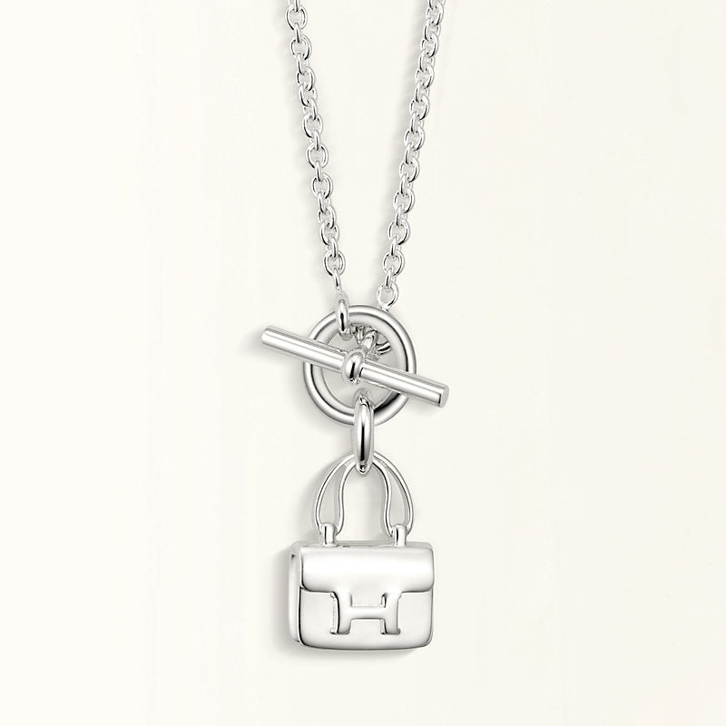 ¡®Moco¡¯POP H PEDANT SILVER NECKLACE