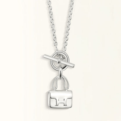 ¡®Moco¡¯POP H PEDANT SILVER NECKLACE
