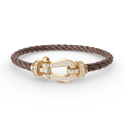 ¡®Moco¡¯FORCE LARGE HORSESHOE FULL DIAMOND BRACELET GOLD