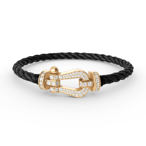 ¡®Moco¡¯FORCE LARGE HORSESHOE FULL DIAMOND BRACELET GOLD