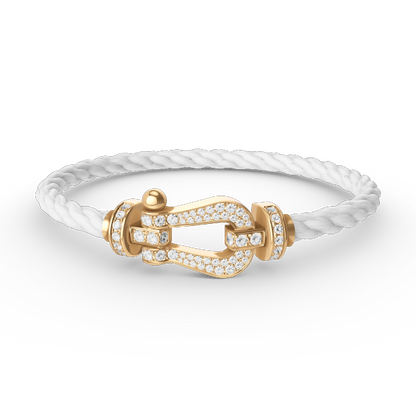 ¡®Moco¡¯FORCE LARGE HORSESHOE FULL DIAMOND BRACELET GOLD