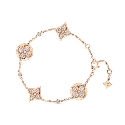 ¡®Moco¡¯STAR AND SUN 4 MOTIFS GOLD DIAMONDS BRACELET