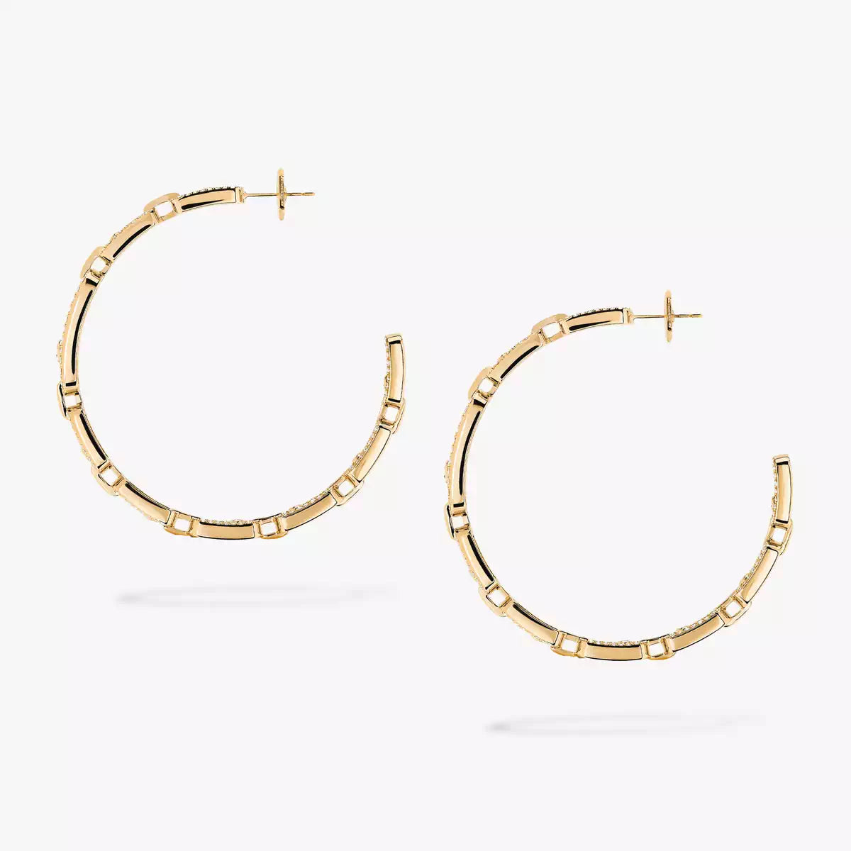 [[moco jewelrys ]Move Link Diamond Hoop Earrings