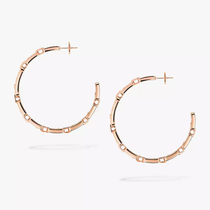 [[moco jewelrys ]Move Link Diamond Hoop Earrings