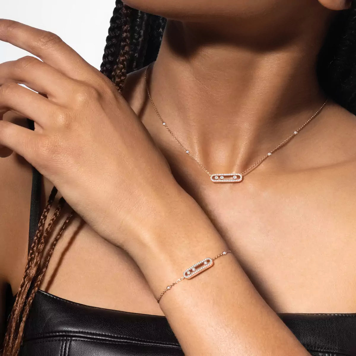 [moco jewelrys ]Pavé Baby Move Diamond Bracelet