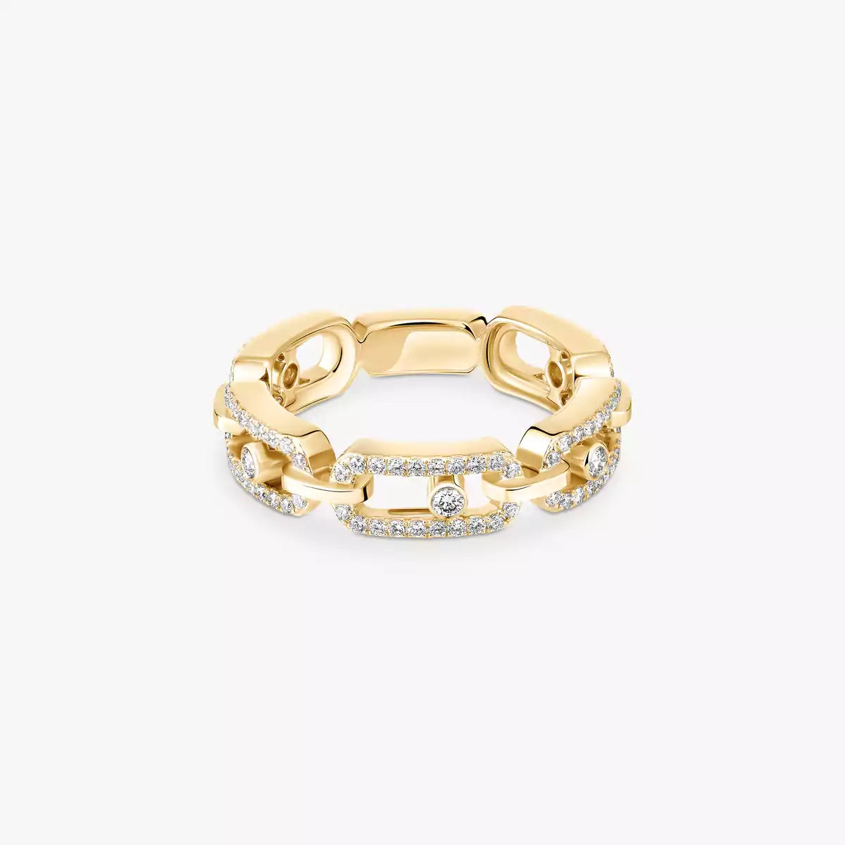 [moco jewelrys ]Move Link Pave_-Set Diamond Ring in Gold