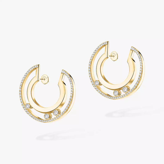 [moco jewelrys ]Move Romane Small Diamond Hoop Earrings