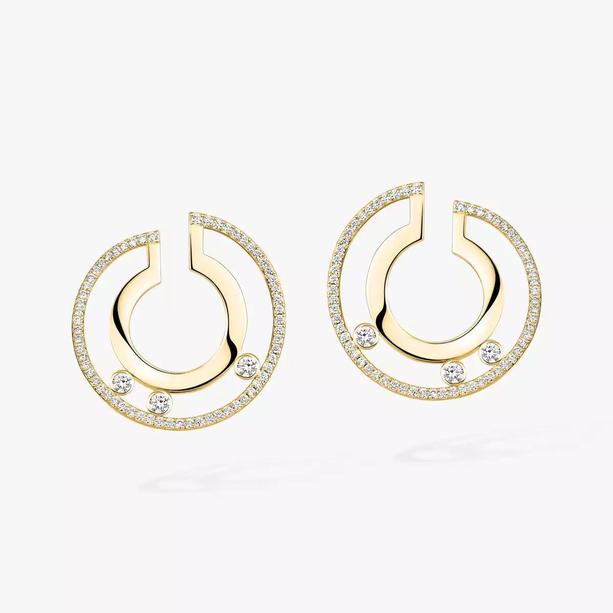 [moco jewelrys ]Move Romane Small Diamond Hoop Earrings