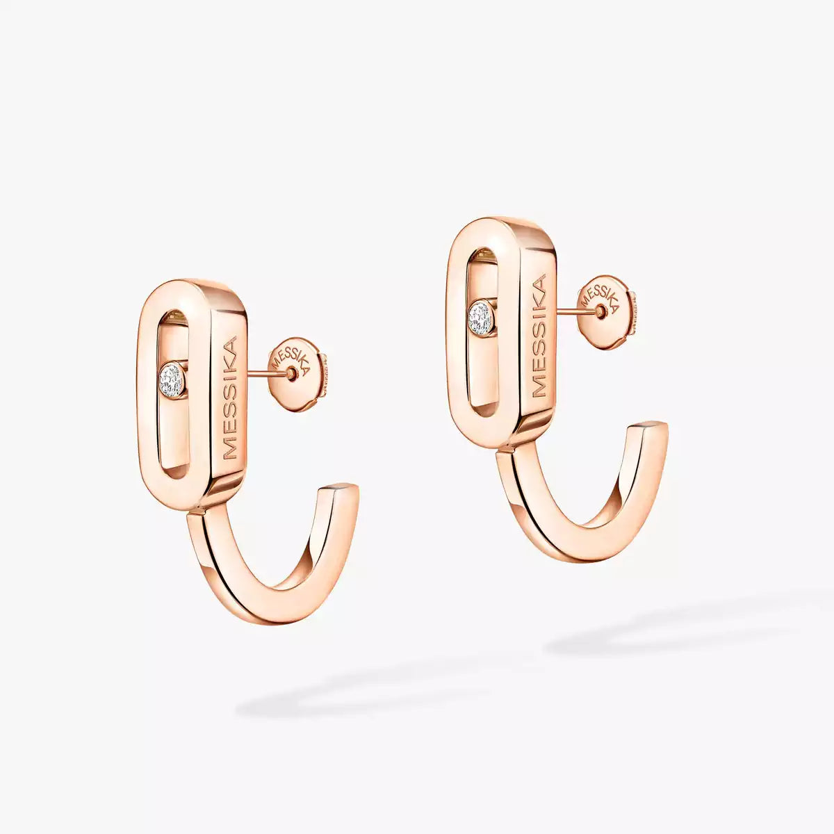 [moco jewelrys ]Diamond Mini Hoop Earrings Move Classique