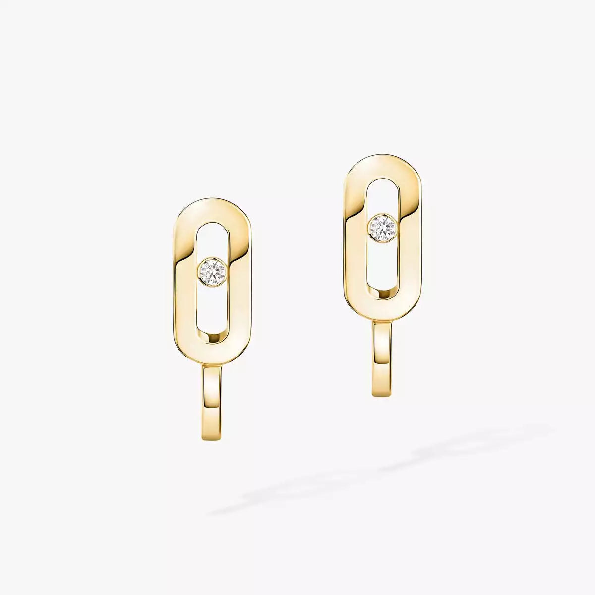[moco jewelrys ]Diamond Mini Hoop Earrings Move Classique