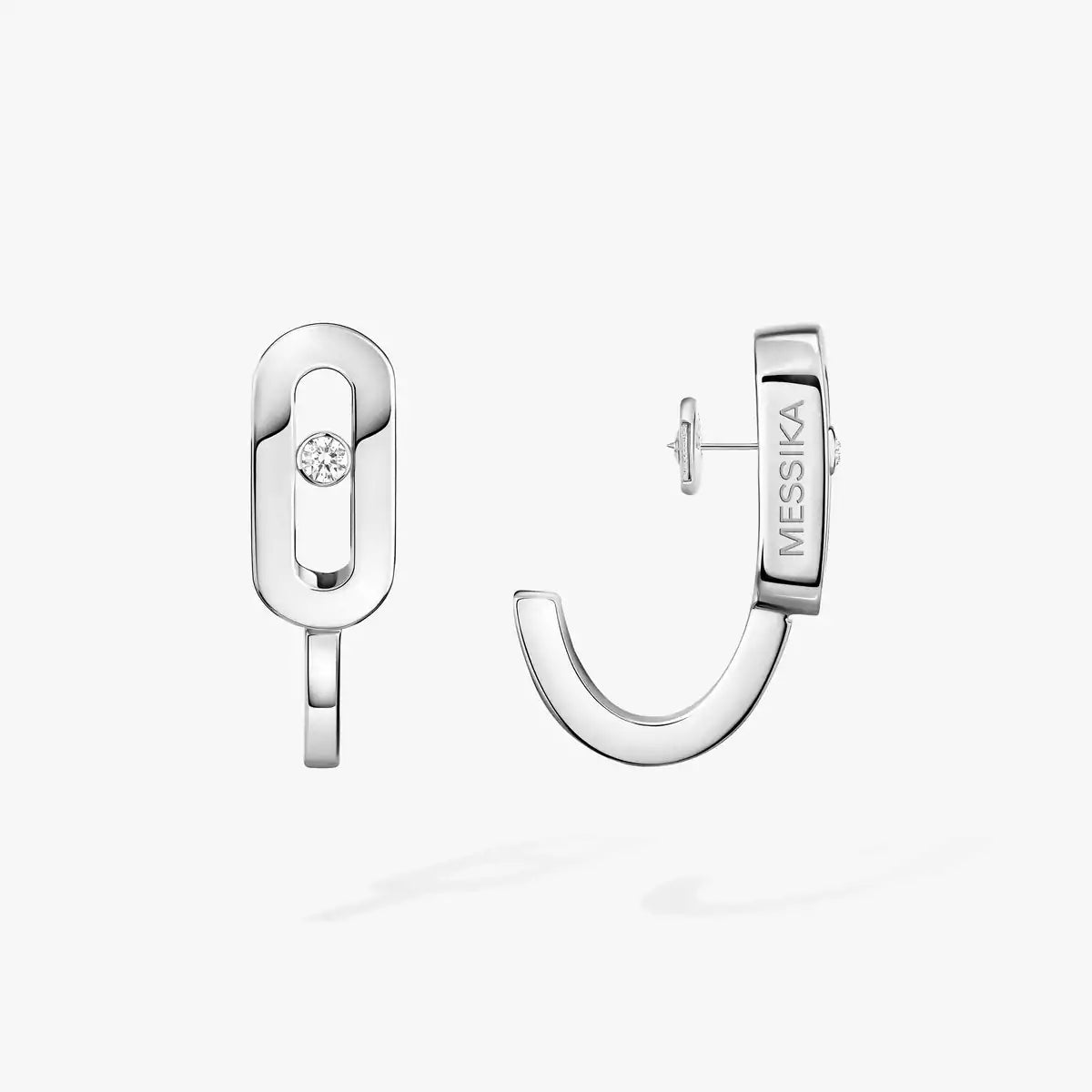 [moco jewelrys ]Diamond Mini Hoop Earrings Move Classique