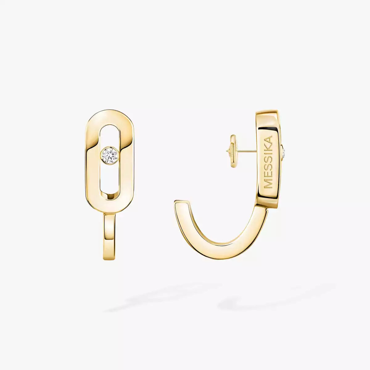 [moco jewelrys ]Diamond Mini Hoop Earrings Move Classique