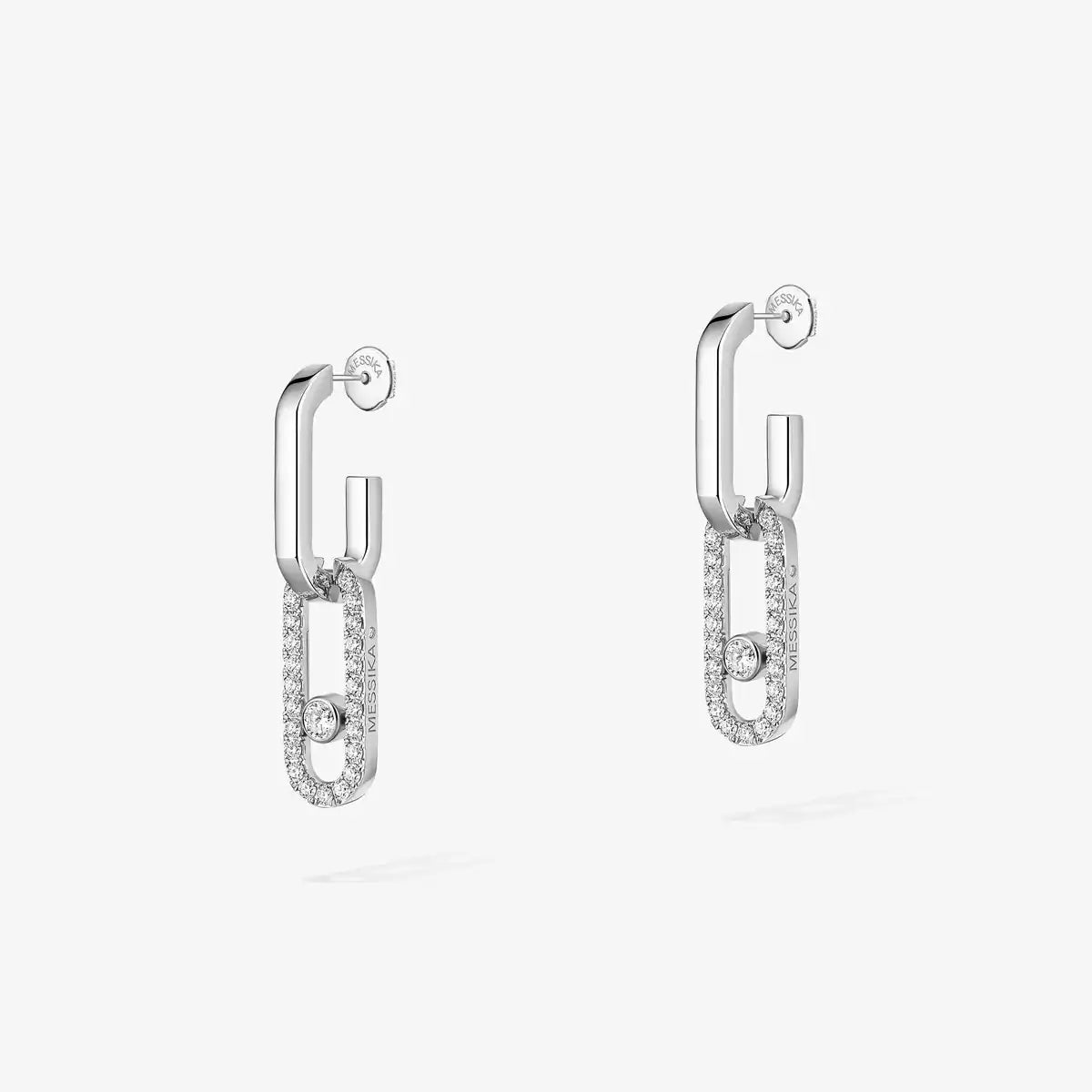[moco jewelrys ]Move Link Diamond Earrings