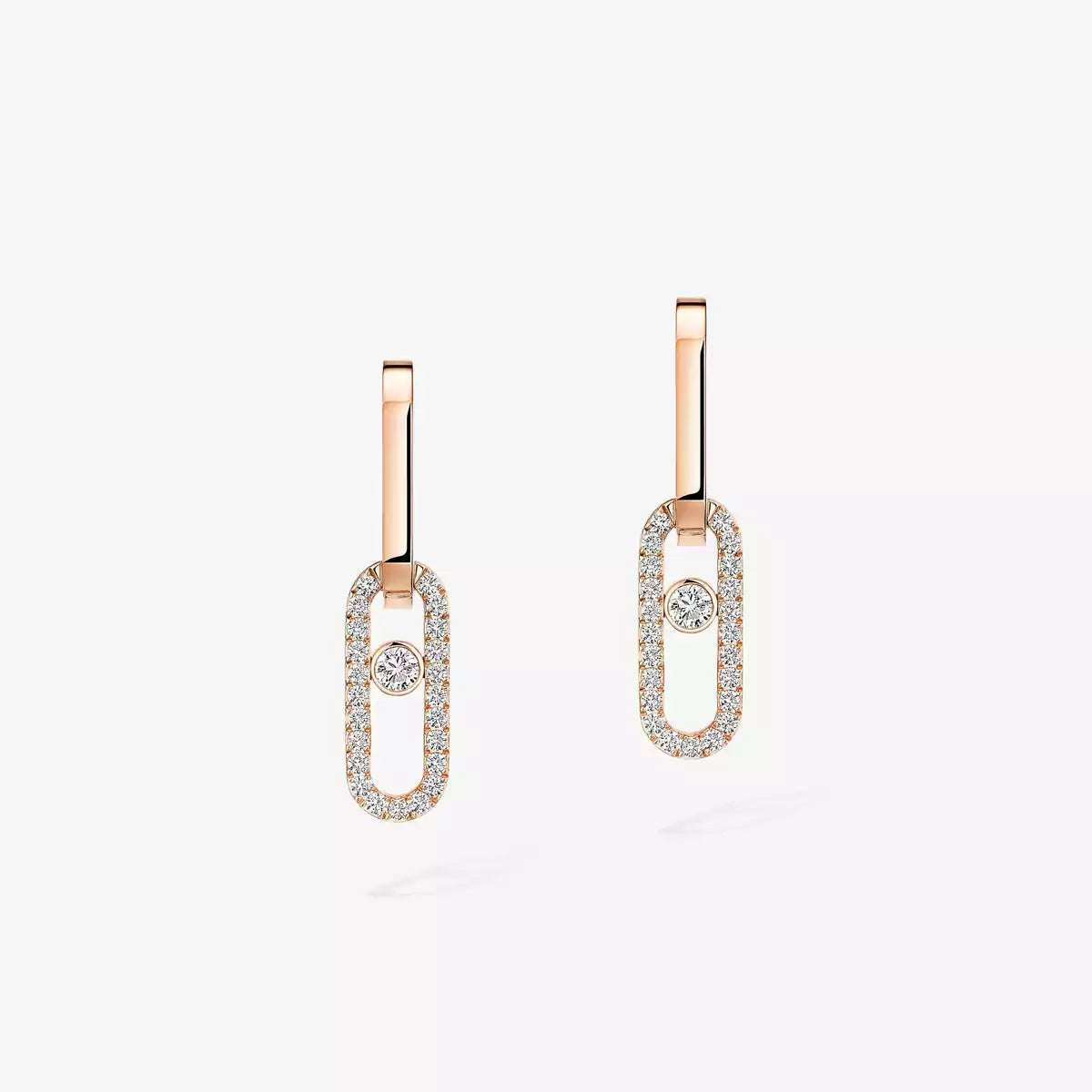 [moco jewelrys ]Move Link Diamond Earrings