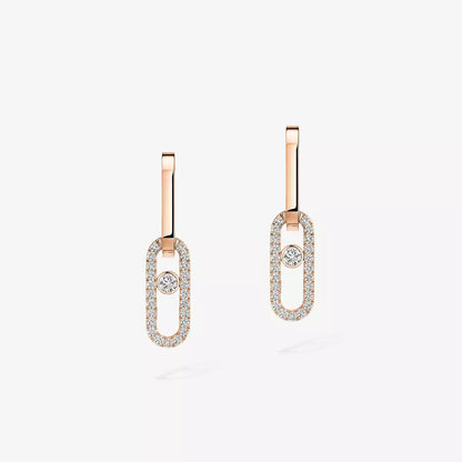 [moco jewelrys ]Move Link Diamond Earrings