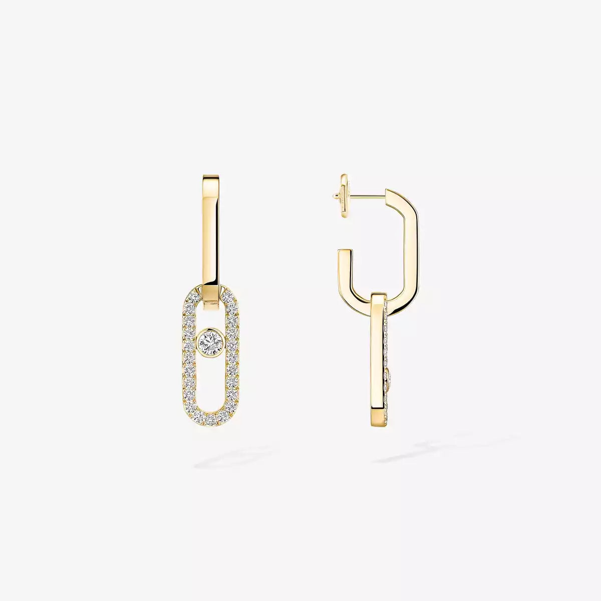 [moco jewelrys ]Move Link Diamond Earrings