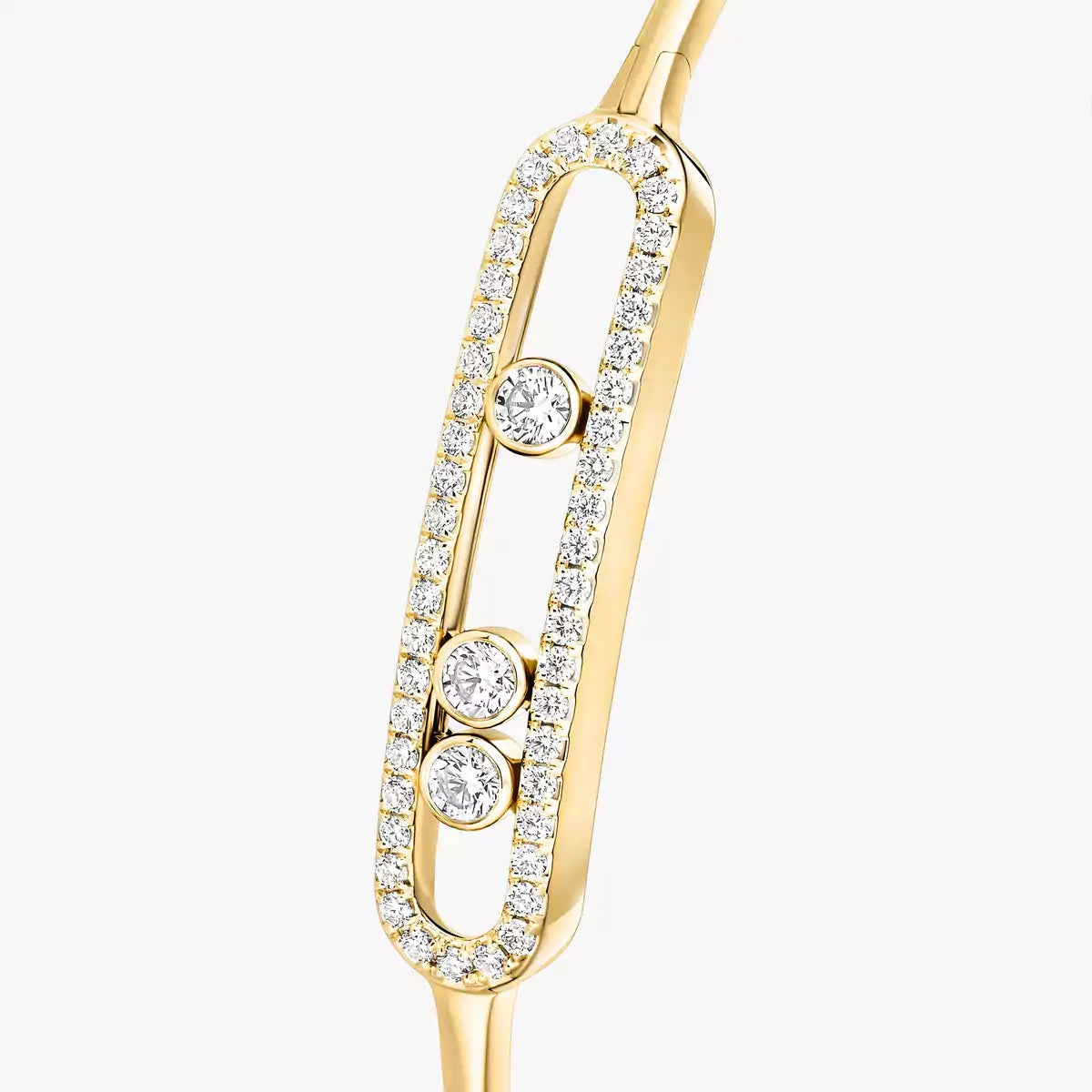 [moco jewelrys ]Move Pavé Diamond Bangle Bracelet M