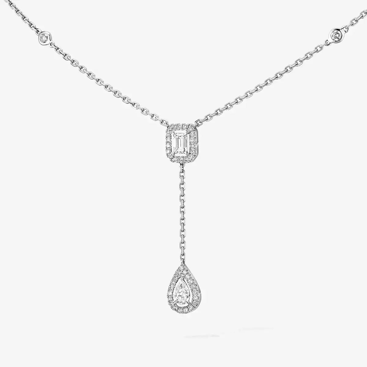 [moco jewelrys ]Gold Diamond Tie Necklace