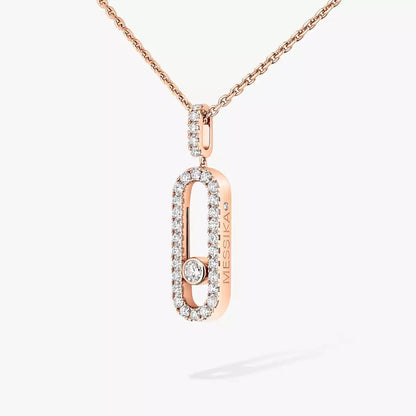 [moco jewelrys ]Move Uno Diamond Necklace in Rose Gold