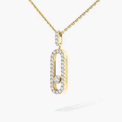 [moco jewelrys ]Move Uno Diamond Necklace in Rose Gold