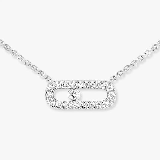 [moco jewelrys ]Diamond Necklace Move Uno