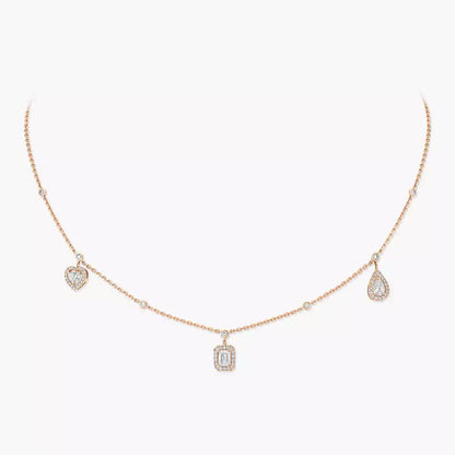 [moco jewelrys ]My Twin Diamond Necklace in Silver