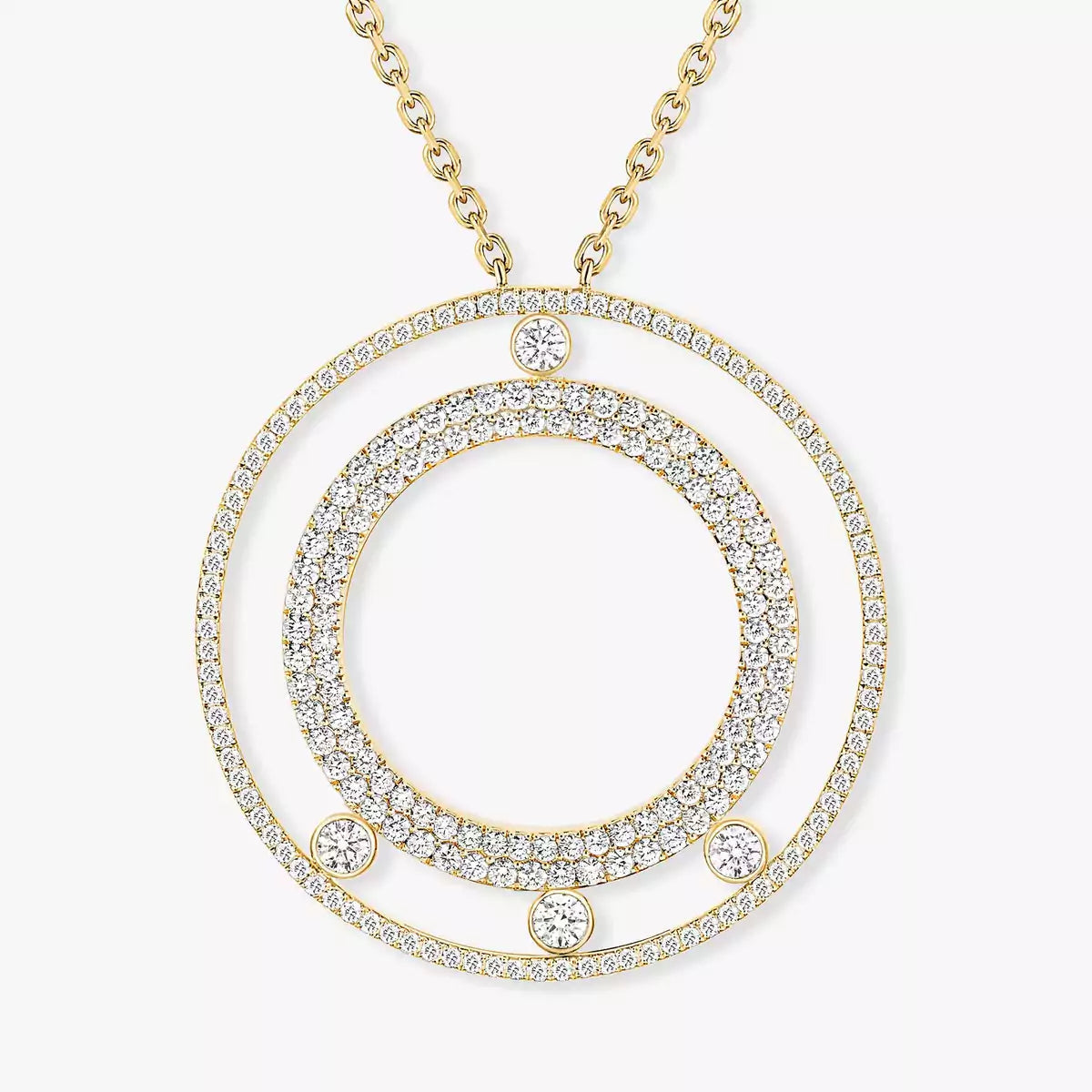 [moco jewelrys ]Move Romane Long Pave_-Set Diamond Necklace