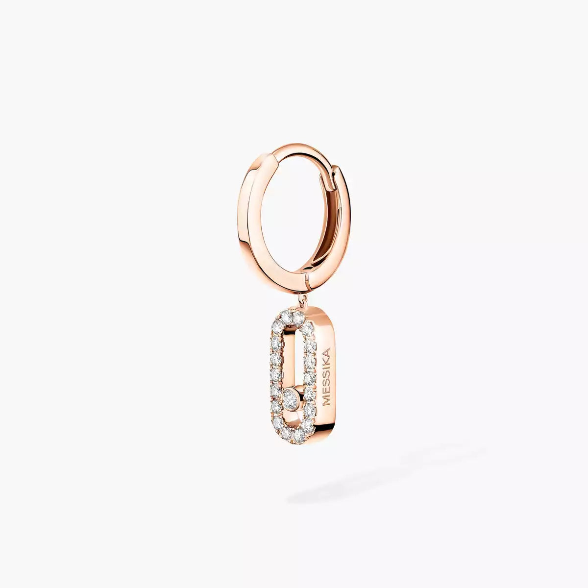 [moco jewelrys ]Move Uno Single Diamond Hoop Earring