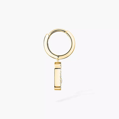 [moco jewelrys ]Move Uno Single Diamond Hoop Earring