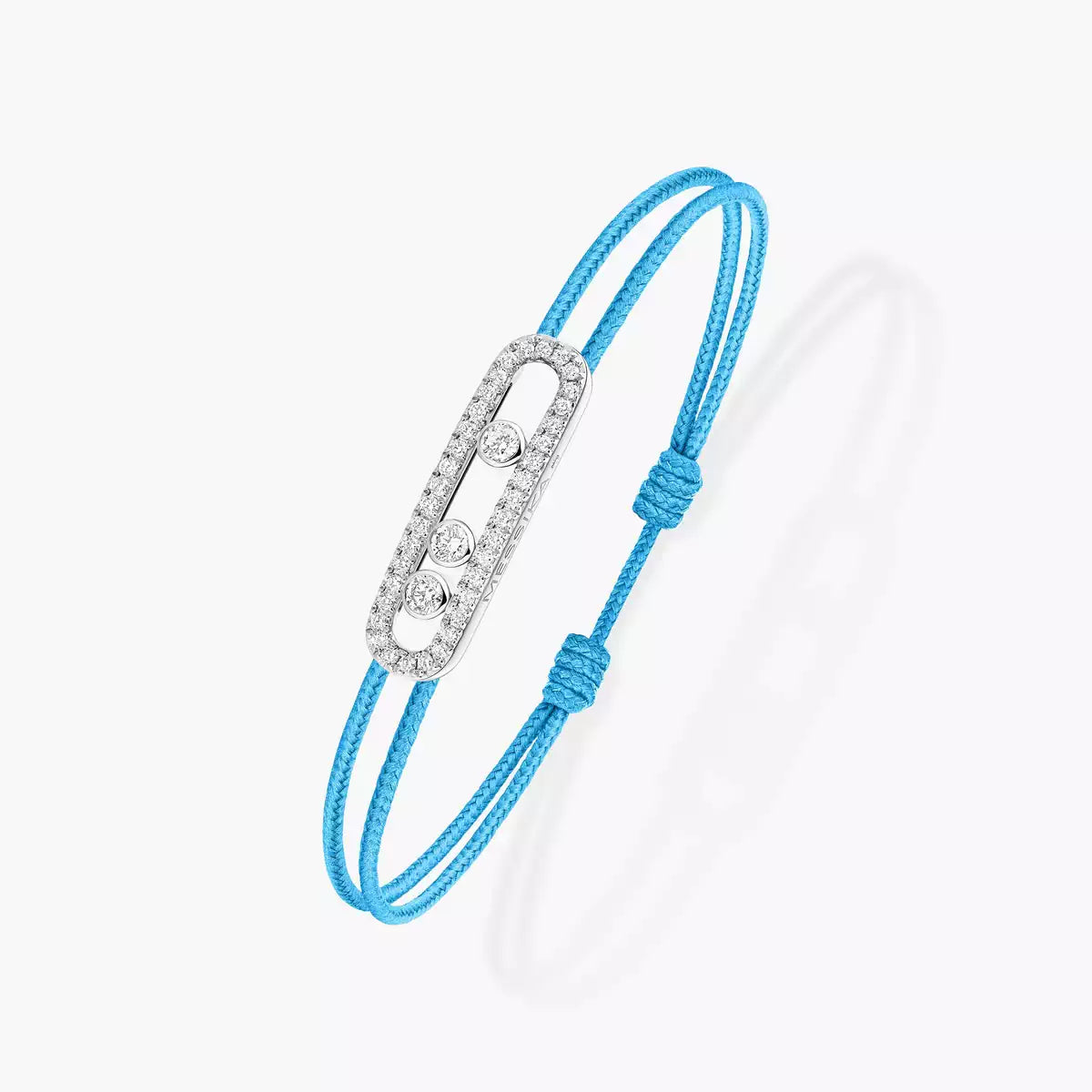 [moco jewelrys ]Messika Care(s) pink cord pavé bracelet