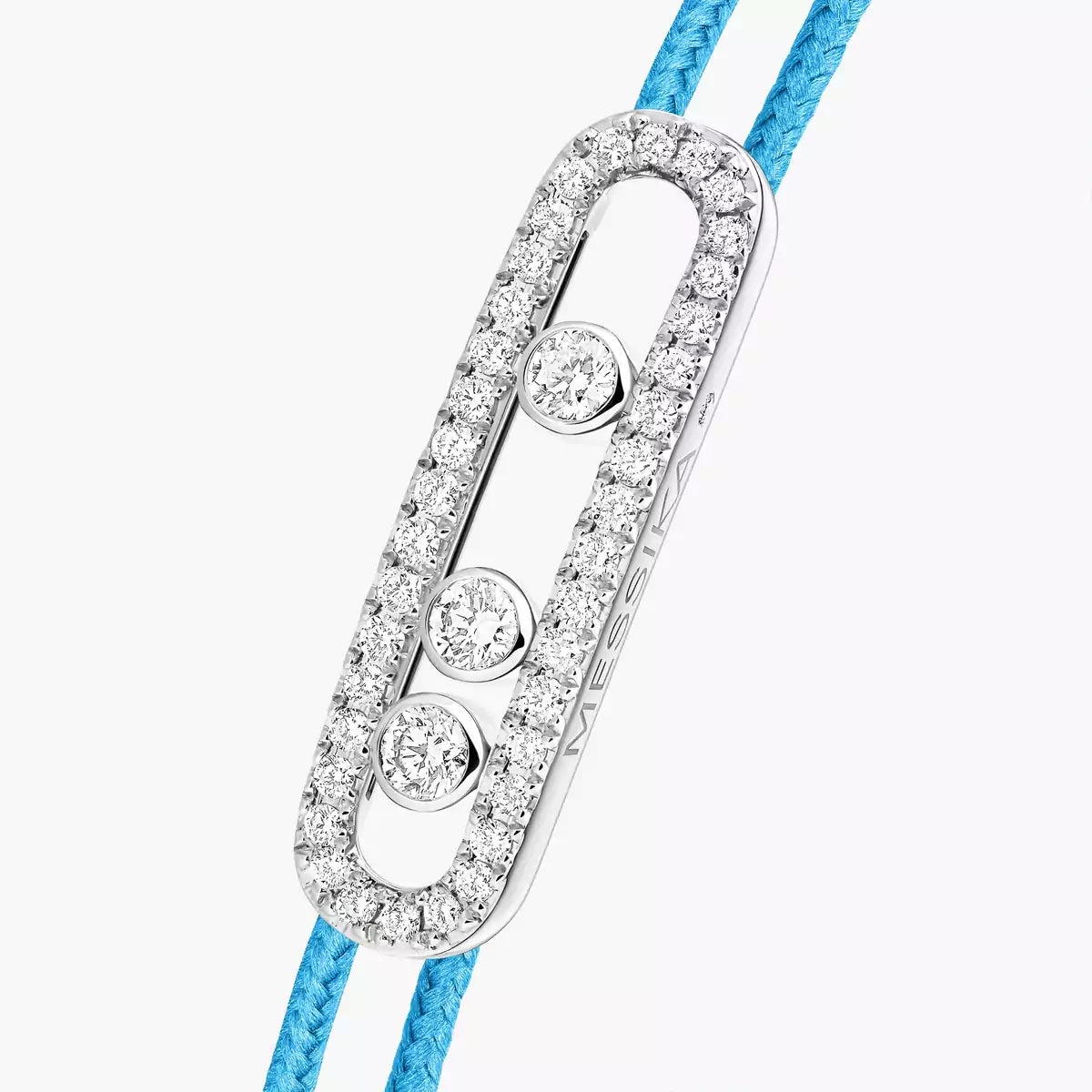 [moco jewelrys ]Messika Care(s) pink cord pavé bracelet