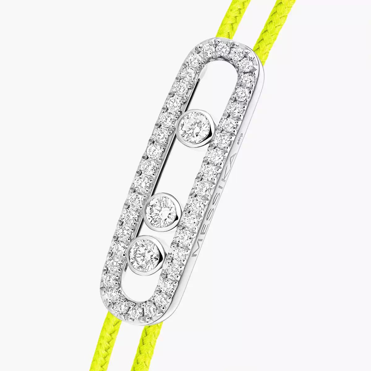 [moco jewelrys ]Messika Care(s) pink cord pavé bracelet