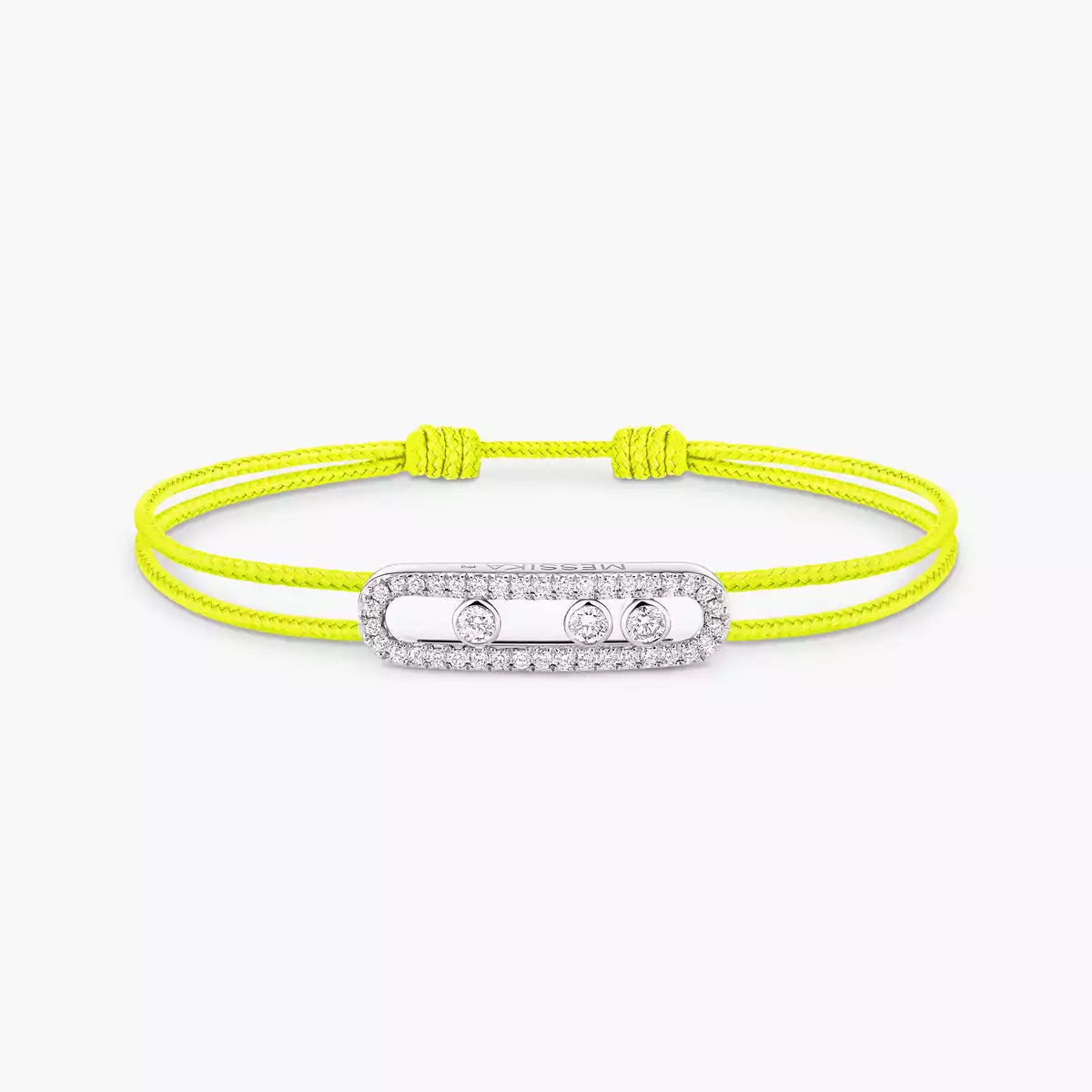[moco jewelrys ]Messika Care(s) pink cord pavé bracelet