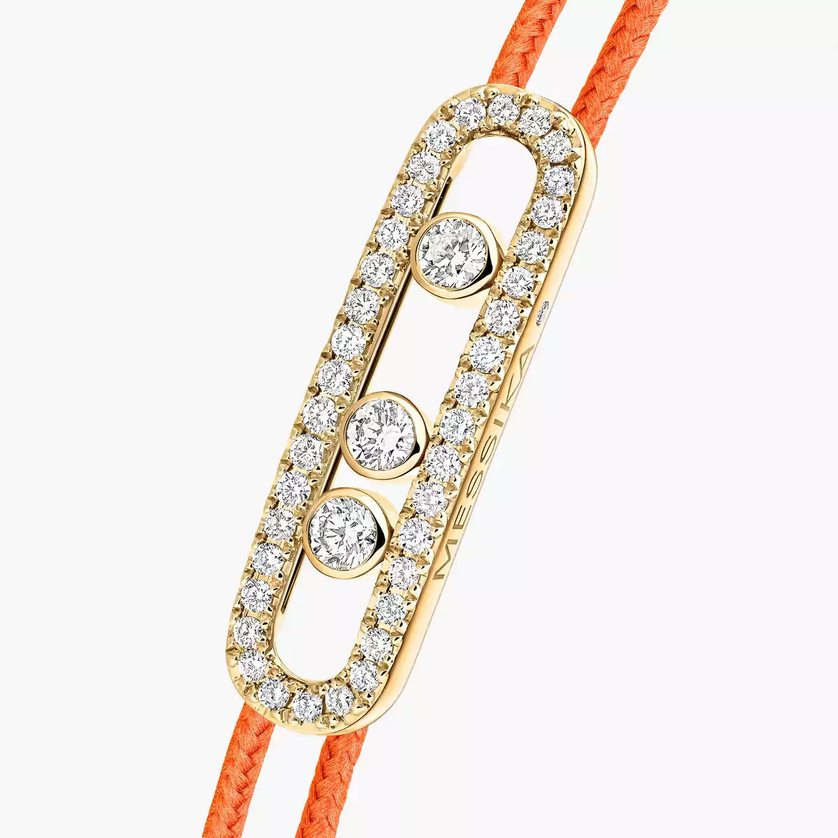 [moco jewelrys ]Messika Care(s) pink cord pavé bracelet
