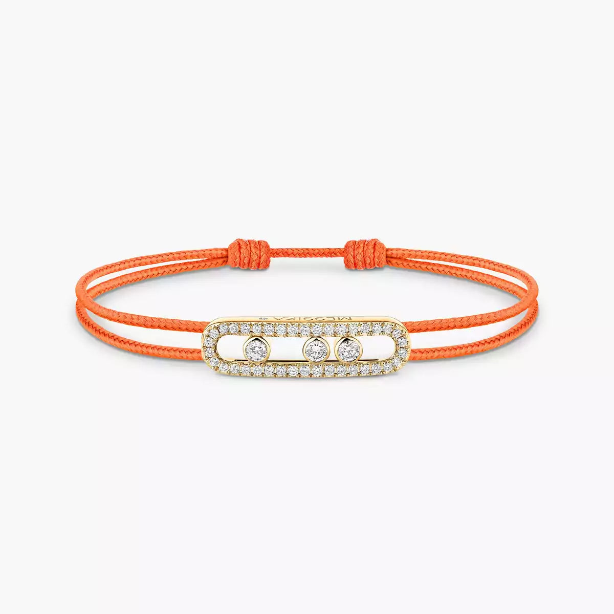 [moco jewelrys ]Messika Care(s) pink cord pavé bracelet
