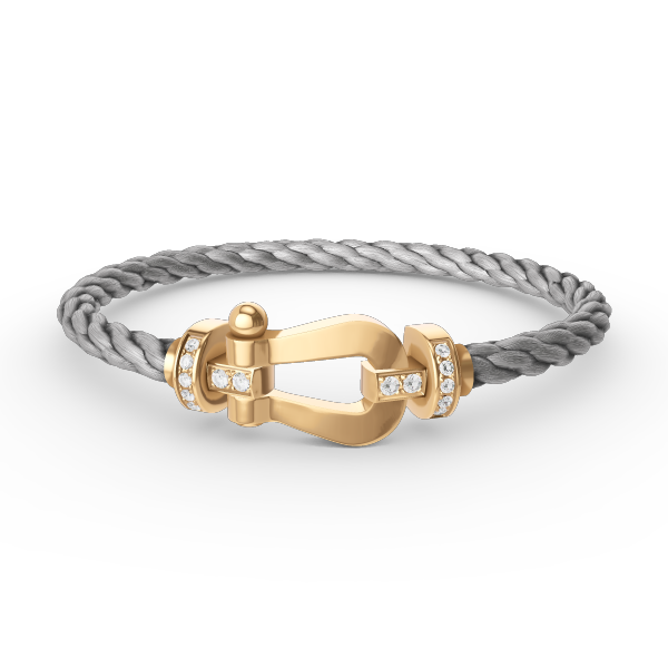 ¡®Moco¡¯FORCE LARGE HORSESHOE HALF DIAMOND BRACELET GOLD
