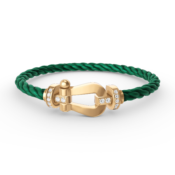 ¡®Moco¡¯FORCE LARGE HORSESHOE HALF DIAMOND BRACELET GOLD